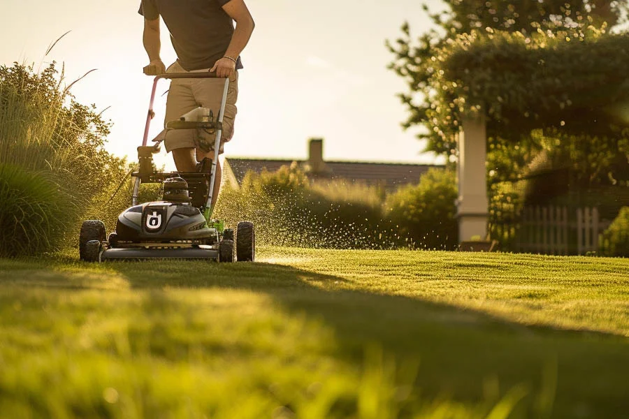 battery self propelled lawn mower